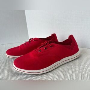 💥SALE💥 Clark’s Cloudsteppers Breeze AVE Red fabric Sneakers Comfort shoes  10